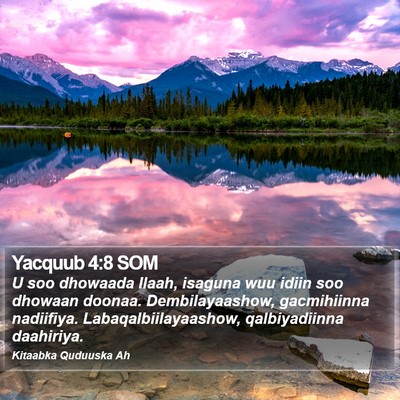 Yacquub 4:8 SOM Bible Verse Image