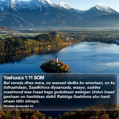 Yashuuca 1:11 SOM Bible Verse Image