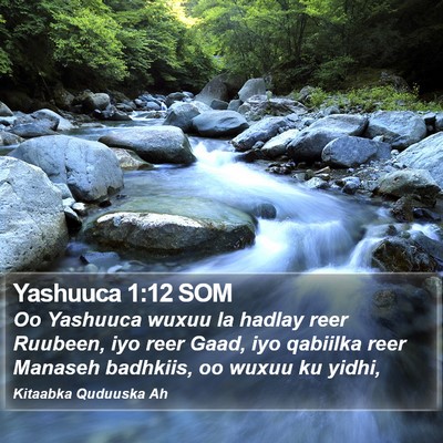 Yashuuca 1:12 SOM Bible Verse Image