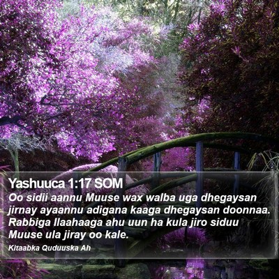 Yashuuca 1:17 SOM Bible Verse Image