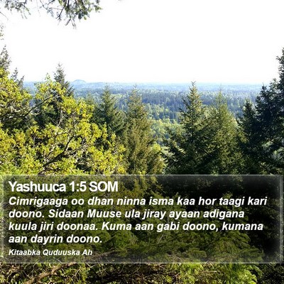 Yashuuca 1:5 SOM Bible Verse Image