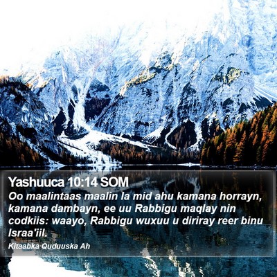 Yashuuca 10:14 SOM Bible Verse Image