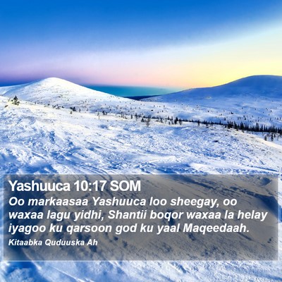 Yashuuca 10:17 SOM Bible Verse Image