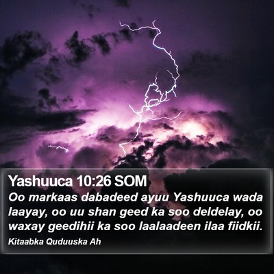 Yashuuca 10:26 SOM Bible Verse Image