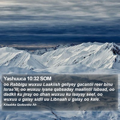 Yashuuca 10:32 SOM Bible Verse Image