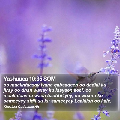 Yashuuca 10:35 SOM Bible Verse Image