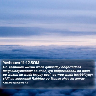 Yashuuca 11:12 SOM Bible Verse Image