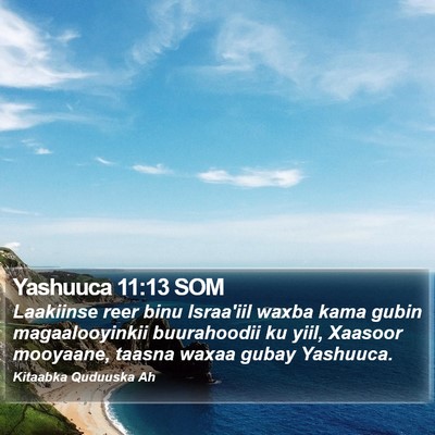 Yashuuca 11:13 SOM Bible Verse Image