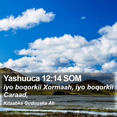 Yashuuca 12:14 SOM Bible Verse Image