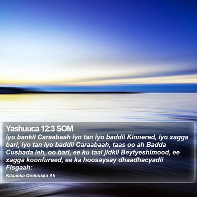 Yashuuca 12:3 SOM Bible Verse Image
