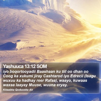 Yashuuca 13:12 SOM Bible Verse Image