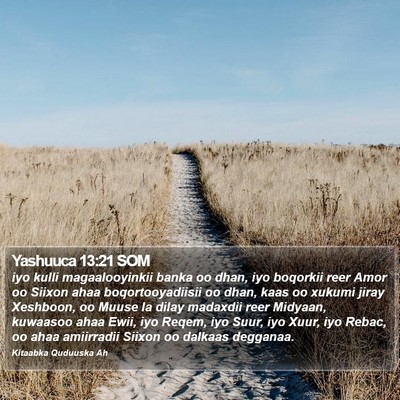 Yashuuca 13:21 SOM Bible Verse Image