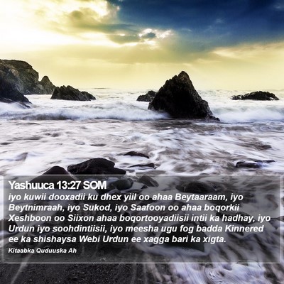 Yashuuca 13:27 SOM Bible Verse Image