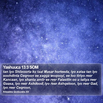 Yashuuca 13:3 SOM Bible Verse Image