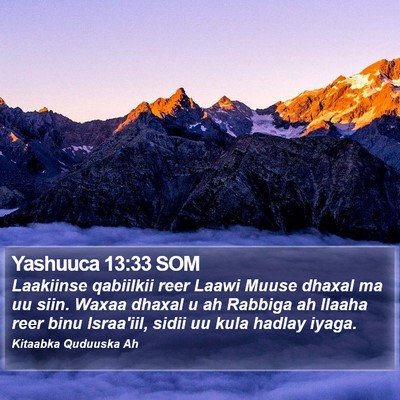 Yashuuca 13:33 SOM Bible Verse Image