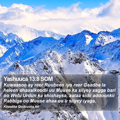 Yashuuca 13:8 SOM Bible Verse Image