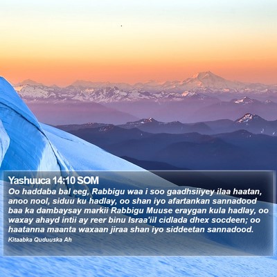Yashuuca 14:10 SOM Bible Verse Image