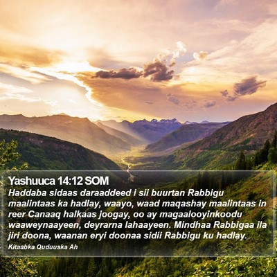 Yashuuca 14:12 SOM Bible Verse Image