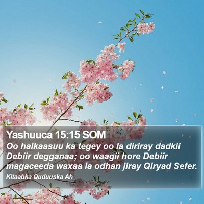 Yashuuca 15:15 SOM Bible Verse Image