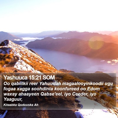 Yashuuca 15:21 SOM Bible Verse Image
