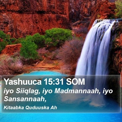 Yashuuca 15:31 SOM Bible Verse Image