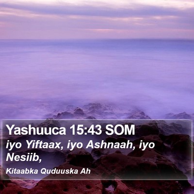 Yashuuca 15:43 SOM Bible Verse Image