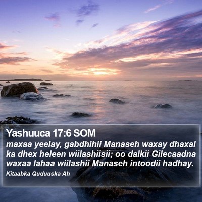 Yashuuca 17:6 SOM Bible Verse Image