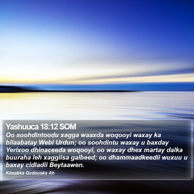 Yashuuca 18:12 SOM Bible Verse Image