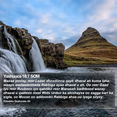 Yashuuca 18:7 SOM Bible Verse Image