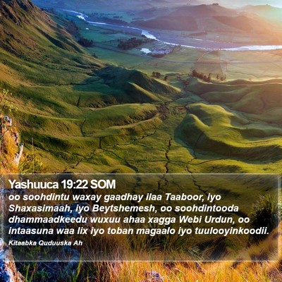 Yashuuca 19:22 SOM Bible Verse Image