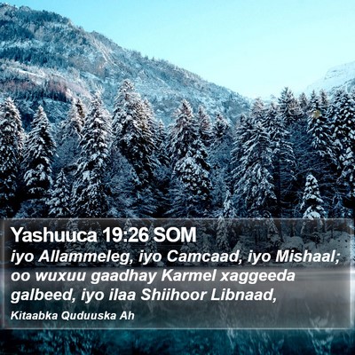 Yashuuca 19:26 SOM Bible Verse Image
