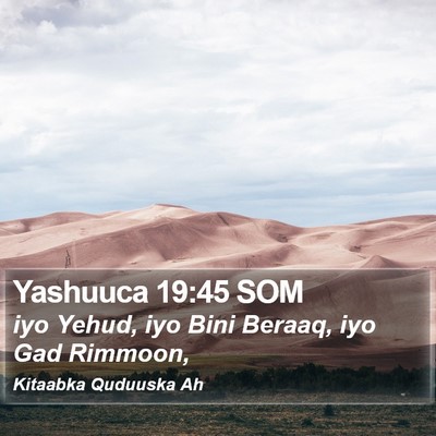 Yashuuca 19:45 SOM Bible Verse Image