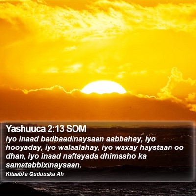 Yashuuca 2:13 SOM Bible Verse Image