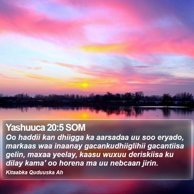 Yashuuca 20:5 SOM Bible Verse Image