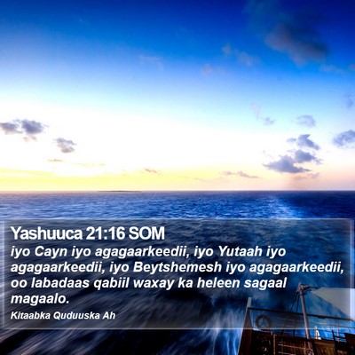 Yashuuca 21:16 SOM Bible Verse Image