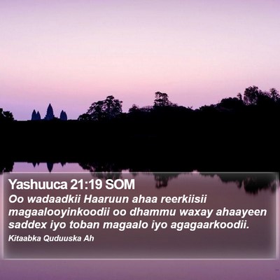 Yashuuca 21:19 SOM Bible Verse Image
