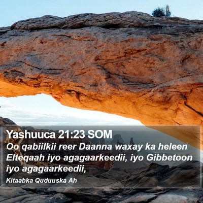 Yashuuca 21:23 SOM Bible Verse Image
