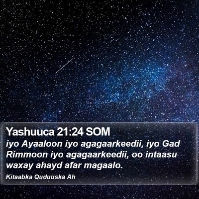 Yashuuca 21:24 SOM Bible Verse Image
