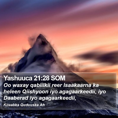 Yashuuca 21:28 SOM Bible Verse Image