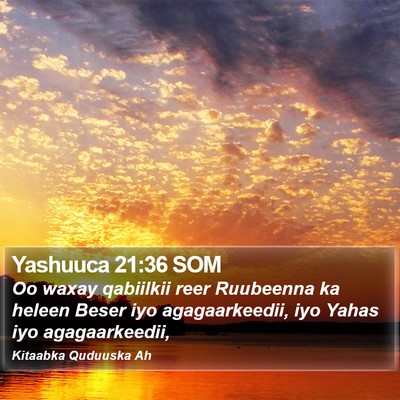 Yashuuca 21:36 SOM Bible Verse Image