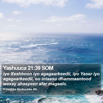 Yashuuca 21:39 SOM Bible Verse Image