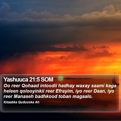 Yashuuca 21:5 SOM Bible Verse Image