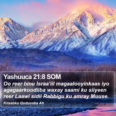 Yashuuca 21:8 SOM Bible Verse Image
