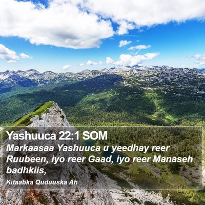 Yashuuca 22:1 SOM Bible Verse Image