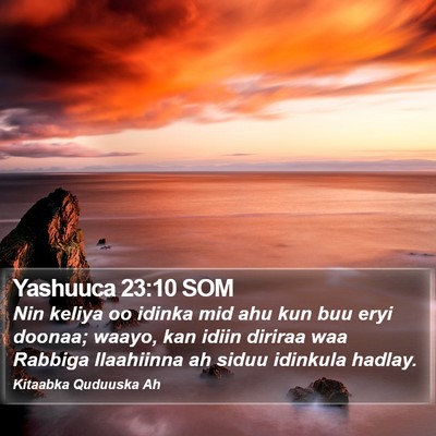 Yashuuca 23:10 SOM Bible Verse Image