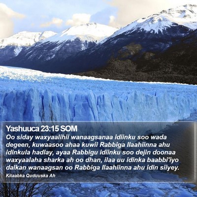 Yashuuca 23:15 SOM Bible Verse Image