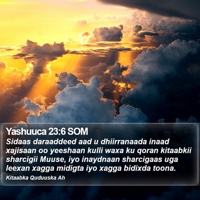 Yashuuca 23:6 SOM Bible Verse Image