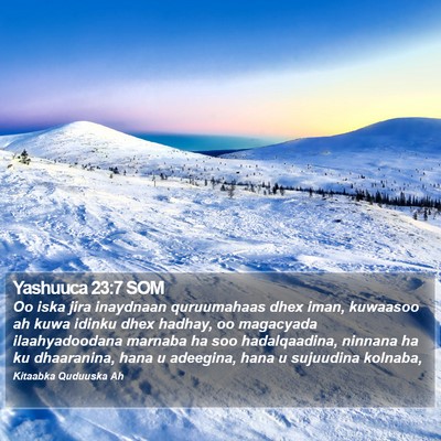 Yashuuca 23:7 SOM Bible Verse Image