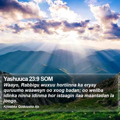 Yashuuca 23:9 SOM Bible Verse Image