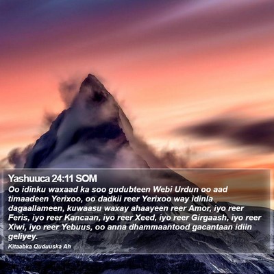Yashuuca 24:11 SOM Bible Verse Image